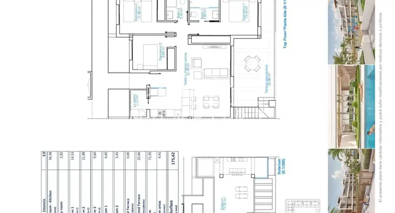Atico en venta Pilar de la Horadada 3 dormitorios piscina solarium