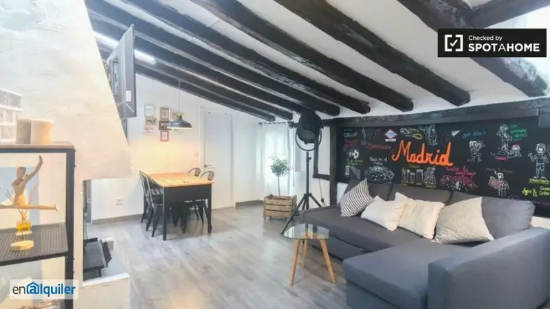 Apartamento con Aire Acondicionado en Madrid Centro 1 Dormitorio Reformado