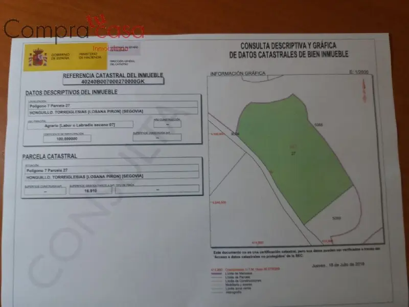 Venta Finca Rustica Losana de Pirón