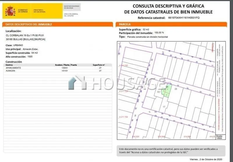 Piso en venta en Bullas 3 habitaciones 54m2