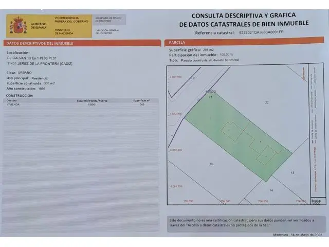 Solar 600m2 Edificabilidad 1000m2 Jerez de la Frontera