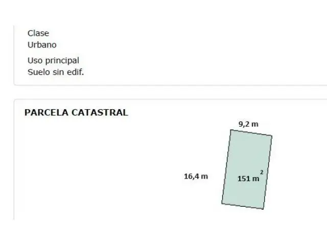 Solar en Venta Albacete Chalet Fachada 92m Fondo 164m