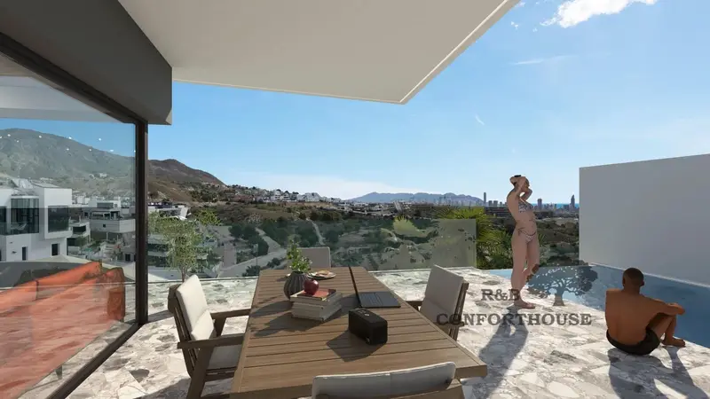 Chalet en Finestrat con Piscina Privada y Vistas al Mar