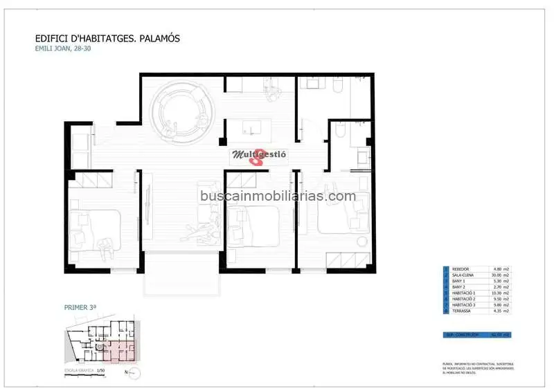 Apartamento en Venta en Palamos Obra Nueva 83m2 3 Habitaciones