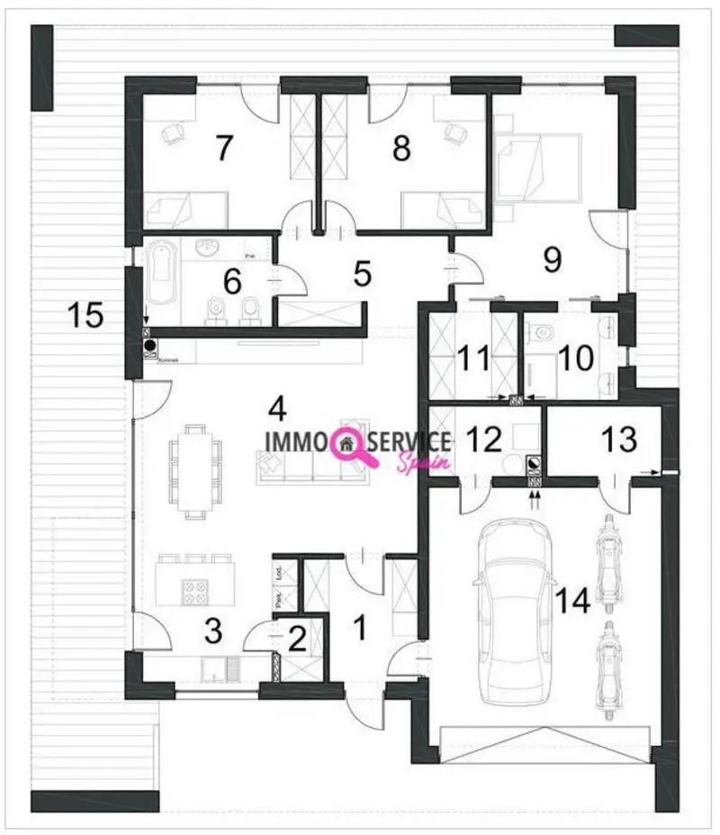 Villa en Costa Blanca: 3 Dormitorios, Garaje y Posibilidad de Piscina