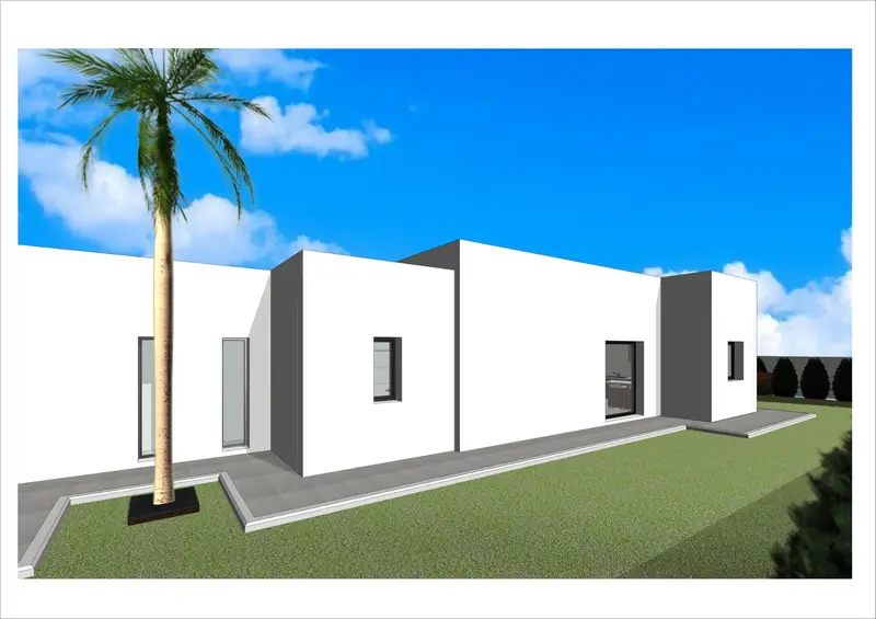 Villa con Piscina y Terraza en Aspe