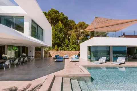 Villa de Lujo 7 Dormitorios Ibiza Vistas al Mar Piscina Infinity