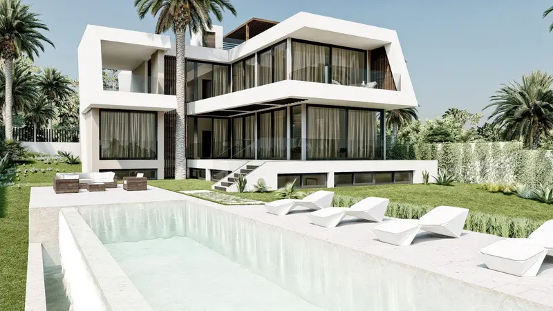 Villa Moderna de Lujo en Estepona con Proyecto y Licencia