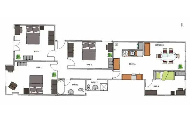 Alquiler habitaciones estudiantes Murcia piso reformado
