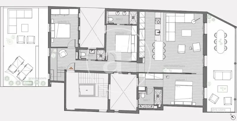 Atico de Lujo en El Born Barcelona 125m2 2 Terrazas