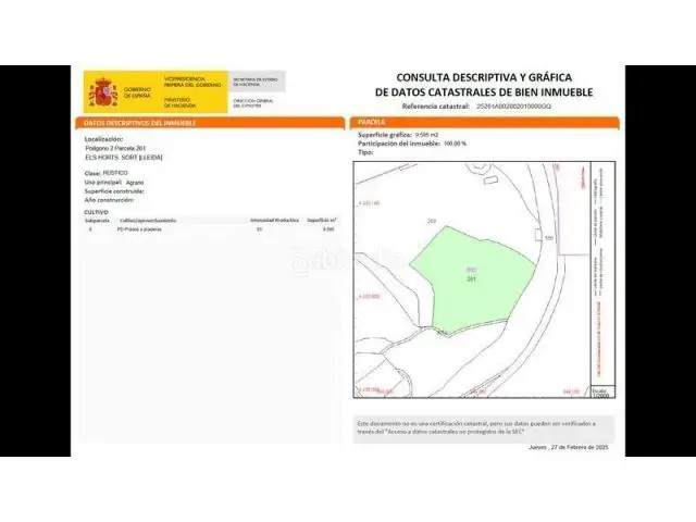 Terreno Rustico en Venta Sort Lleida 9595m2