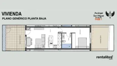 Apartamento en venta Calle Azufre: 1 dormitorio, patio y jardín
