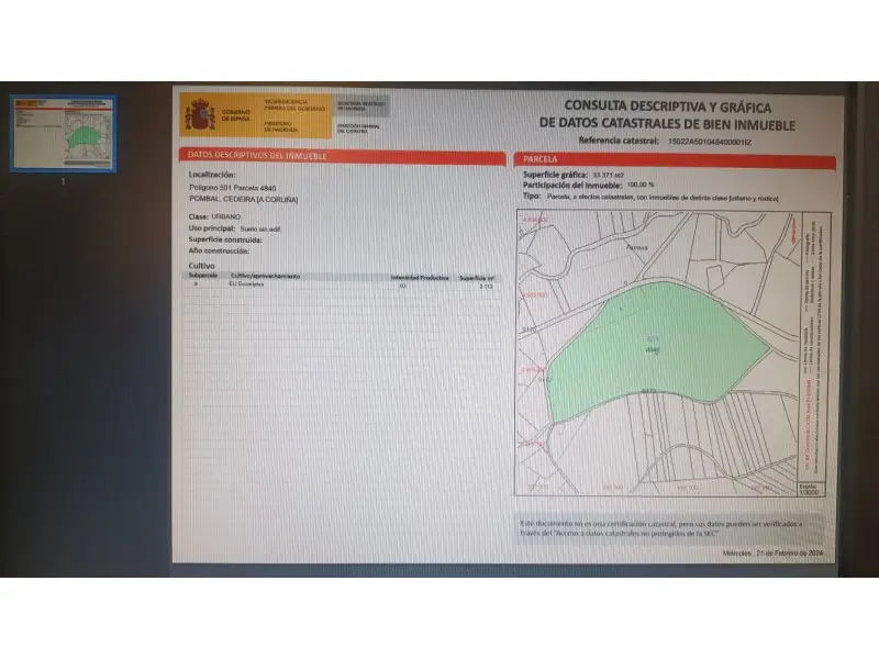 Venta Suelo Aneiros San Roman 1761m2 Edificable