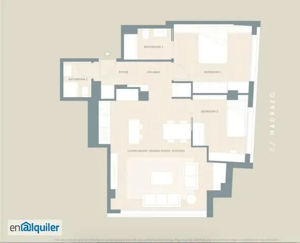 Alquiler piso Sarria Sant Gervasi 100m2 2 dormitorios