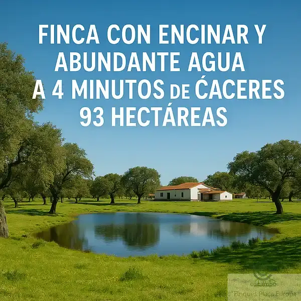 Finca con Encinar y Abundante Agua Cerca de Cáceres 93 Hectareas