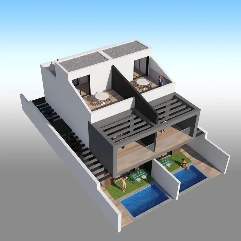 Villas Adosadas en Santiago de la Ribera Murcia