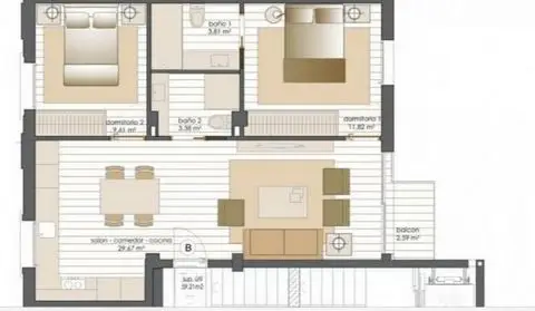 Piso 2 Dormitorios en Venta Vigo Excelente Ubicacion