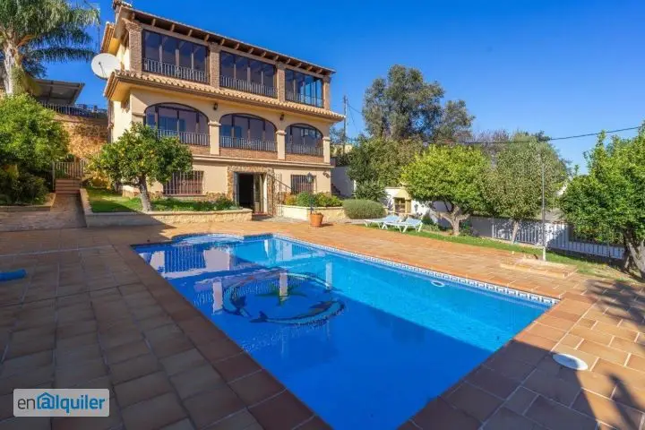 Alquiler Casa Pinos Alhaurin Chalet 430m2 Piscina Vistas Panoramicas