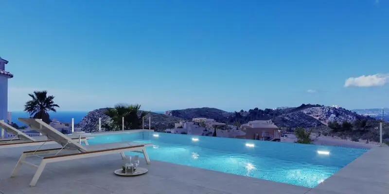 Villa de Lujo en Cumbre del Sol 3 Dormitorios Piscina Infinita Vistas al Mar