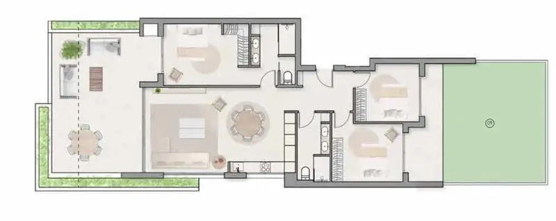 Apartamentos 3 Dormitorios Las Colinas Golf Lujo