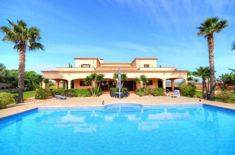 Casa Rural Santanyi Mallorca: Gran Jardin Piscina Vistas al Mar