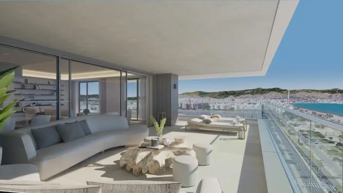 Apartamentos de Lujo en Málaga: Vistas al Mar y  Complejo con Spa