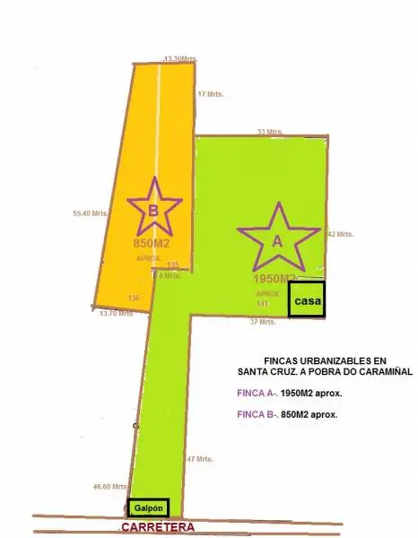 Venta Terreno Santa Cruz Pobra do Caramiñal 1950m2