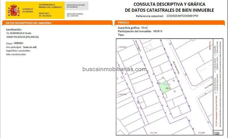 Parcela Urbana en Venta Palencia 22140m2 Edificabilidad