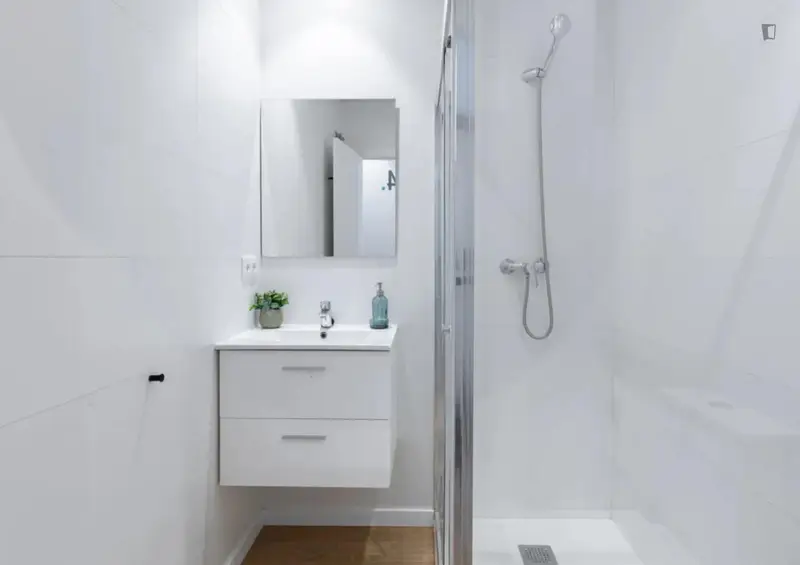 Habitacion individual con bano privado en piso compartido