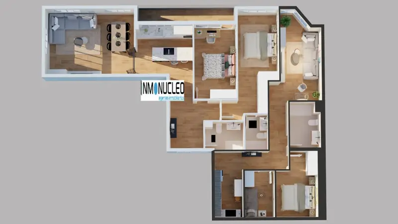 Venta Piso Oviedo 135m2 5 Dorm 2 Baños Terraza Garaje Amueblado