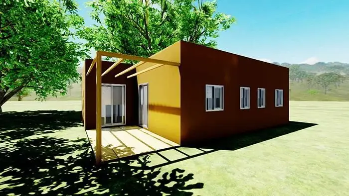 Casa Prefabricada 2 Dormitorios Planta Baja Modelo 76001