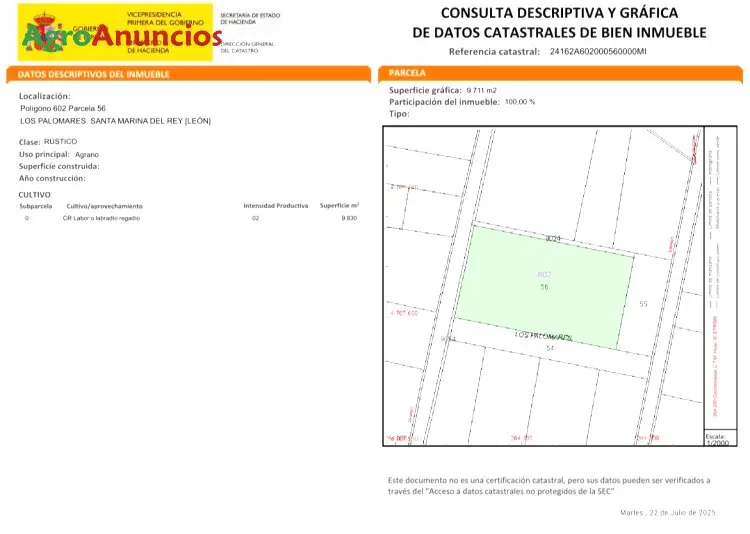 Venta de Parcelas de Regadío en Villamor de Orbigo