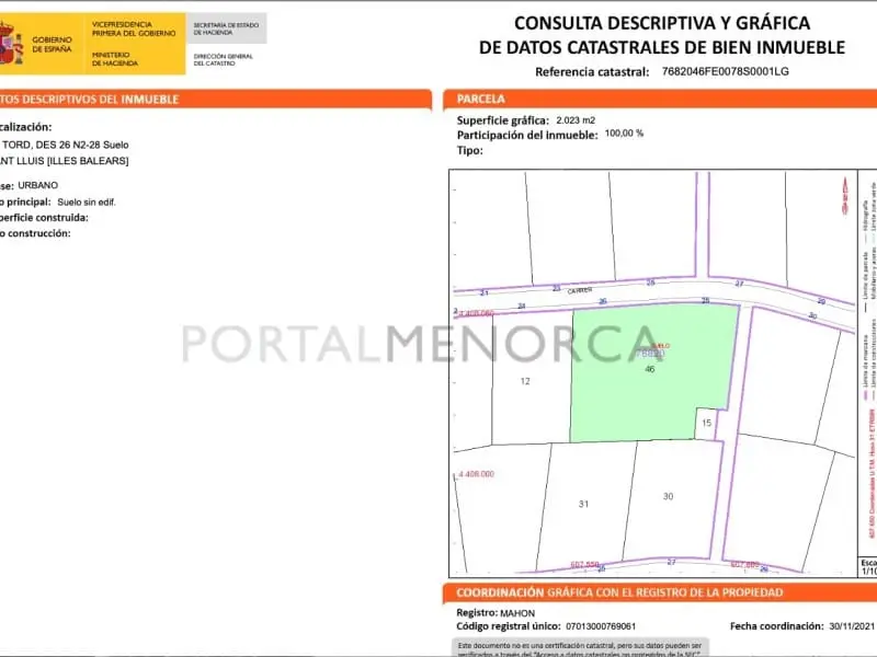 Solar Parcela Binibeca Menorca Dos Casas Proyecto