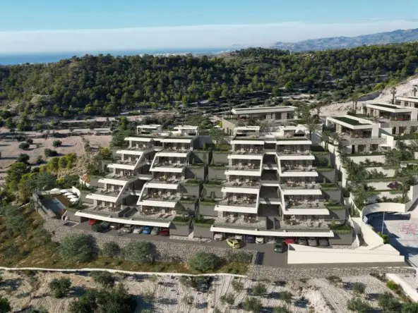 Adosado Lujo Finestrat Vistas Mar 2 Dormitorios Piscina Parking
