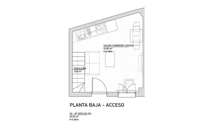 Apartamento 2 Dormitorios 33m2 Madrid Estancia Media Larga