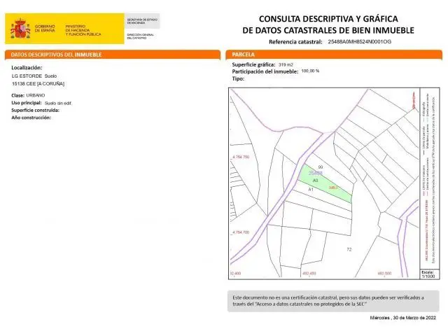 Solar Urbano en Venta en Estorde Cee