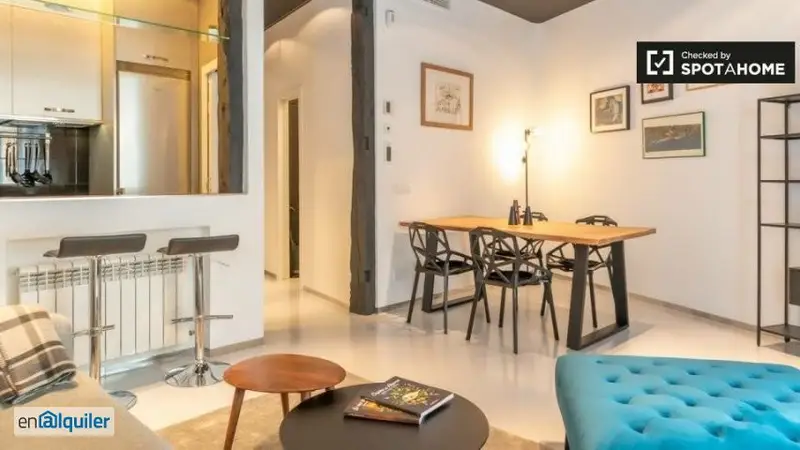 Piso 1 Dormitorio Justicia Madrid Amueblado Aire Acondicionado Alarma