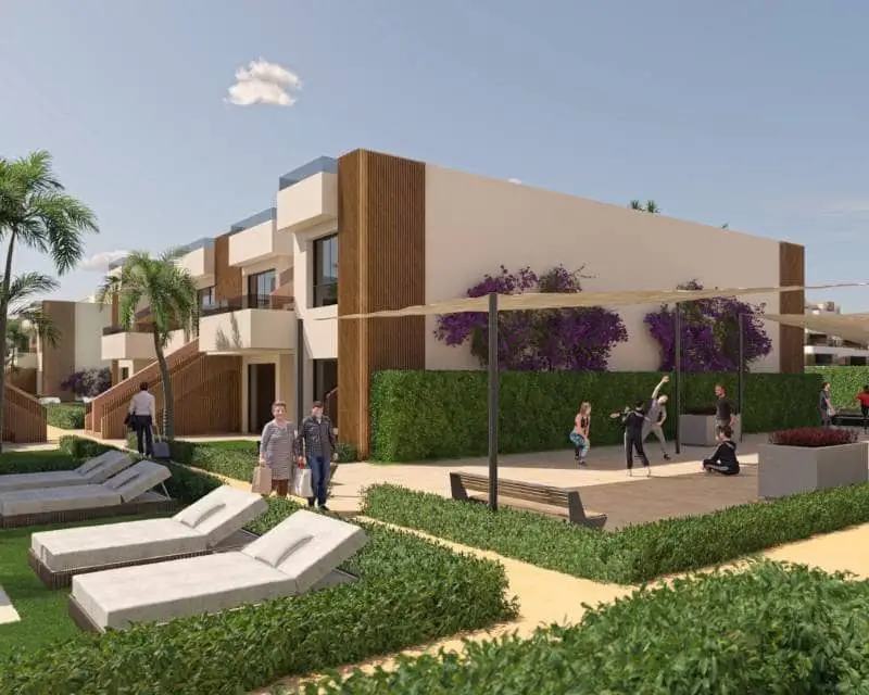 Bungalows en Alhama de Murcia con Piscina y Vistas al Golf