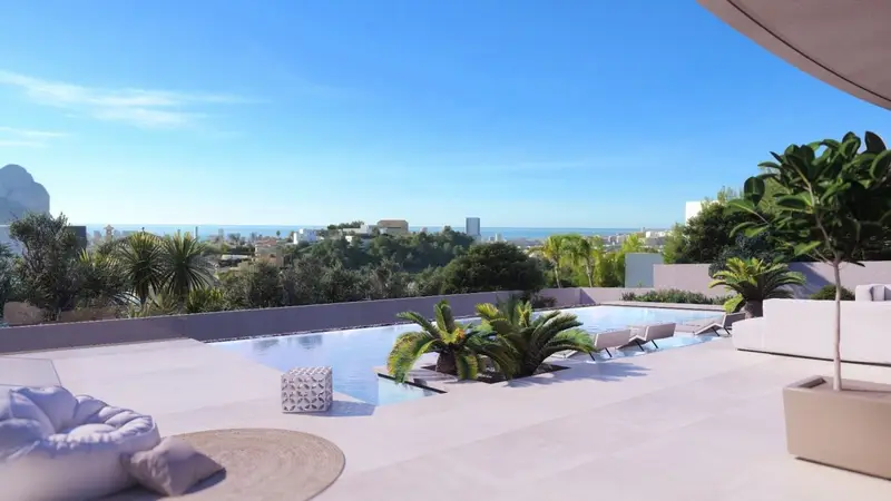 Villa con Vistas al Mar en Calpe 4 Dormitorios Piscina Privada