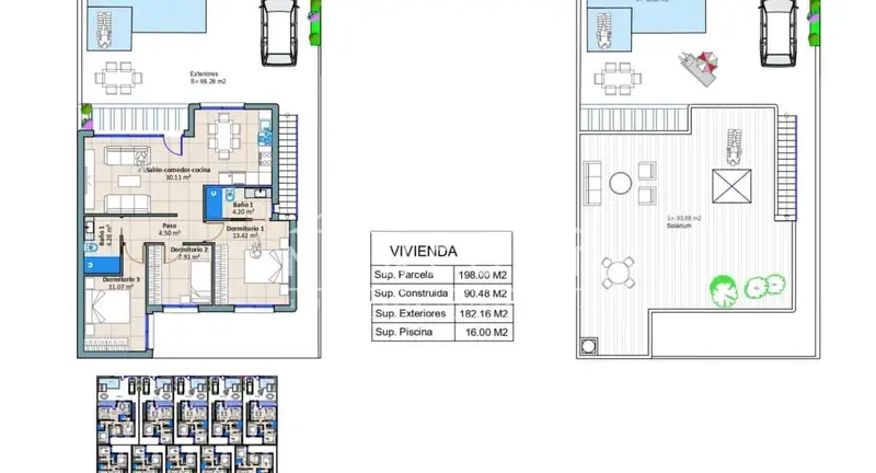 Chalet en venta Torre Pacheco 3 dormitorios piscina privada