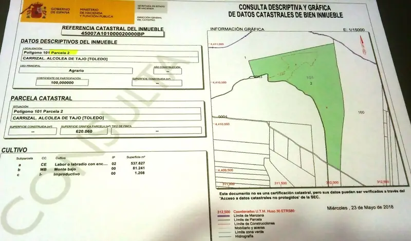 Venta Parcela Torrico 128 Hectareas Coto Caza
