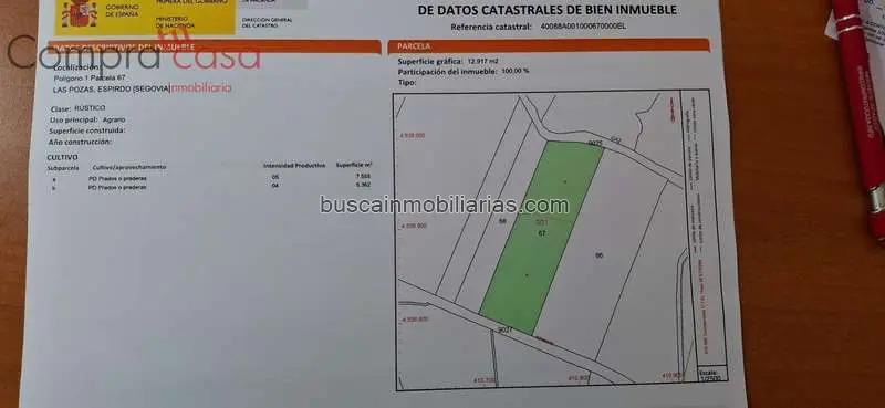 Parcela Rustica en Venta Espirdo 12917m2