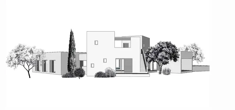Parcela con Proyecto Aprobado Villa Moderna Piscina Ibiza