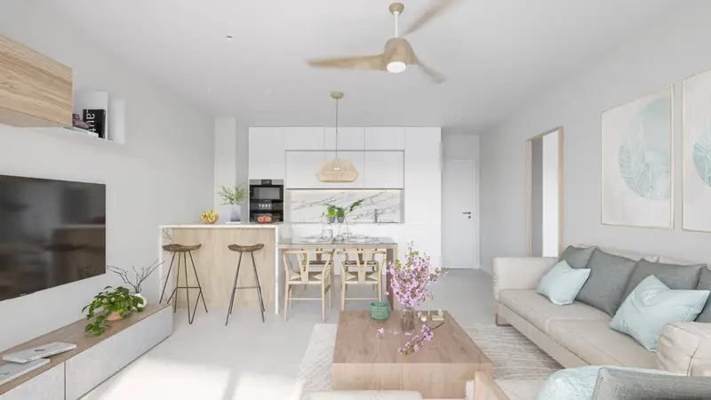 Apartamento en Lo Pagan con Vistas al Mar y Piscina