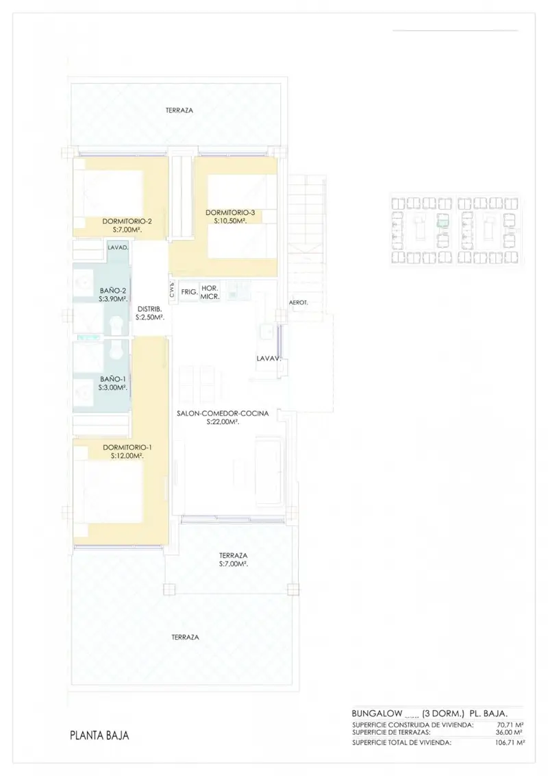 RESIDENCIAL DE OBRA NUEVA DE BUNGALOWS EN LOS BALCONES, TORREVIEJA