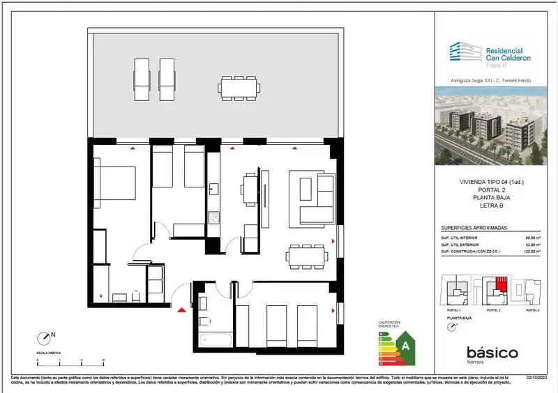 Piso en venta Viladecans 3 dormitorios 2 baños terraza 120m2