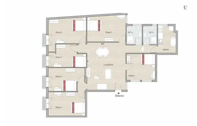 Alquiler Apartamento 6 Dormitorios Madrid Estudiantes