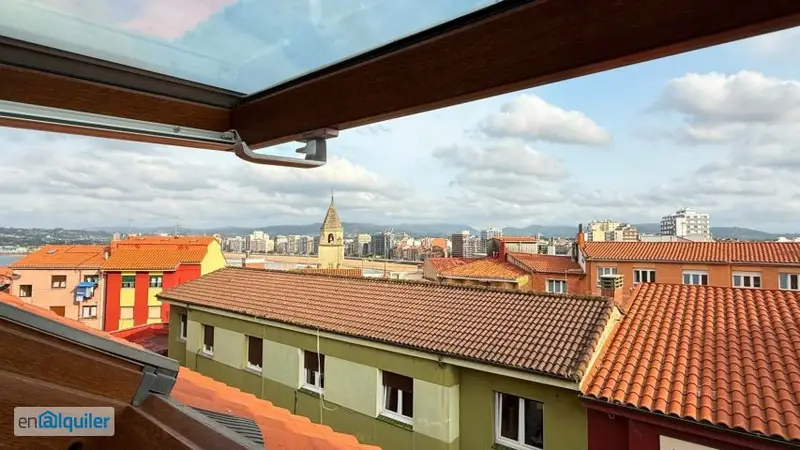 Dúplex en Cimadevilla Gijón 3 habitaciones 2 baños Vistas Plaza San Lorenzo