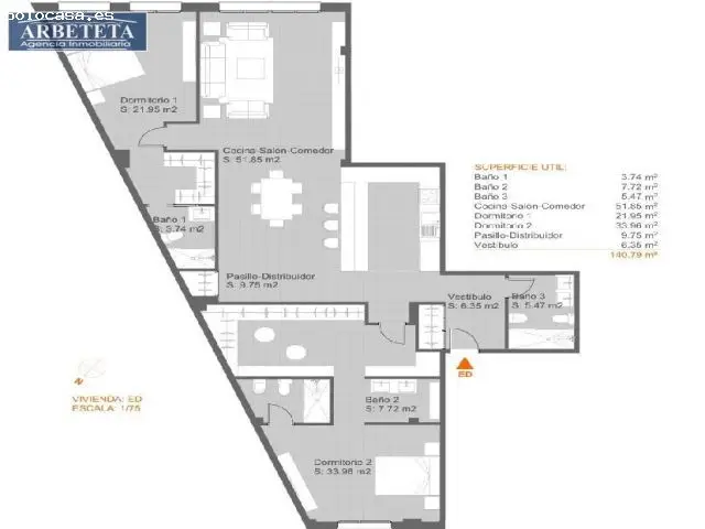Apartamento en Guadalajara 140m2 3 baños Nueva Construcción