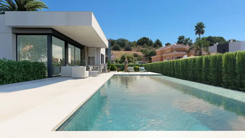 Villa en Calpe con Calefaccion 3 Dormitorios Piscina y Jardin